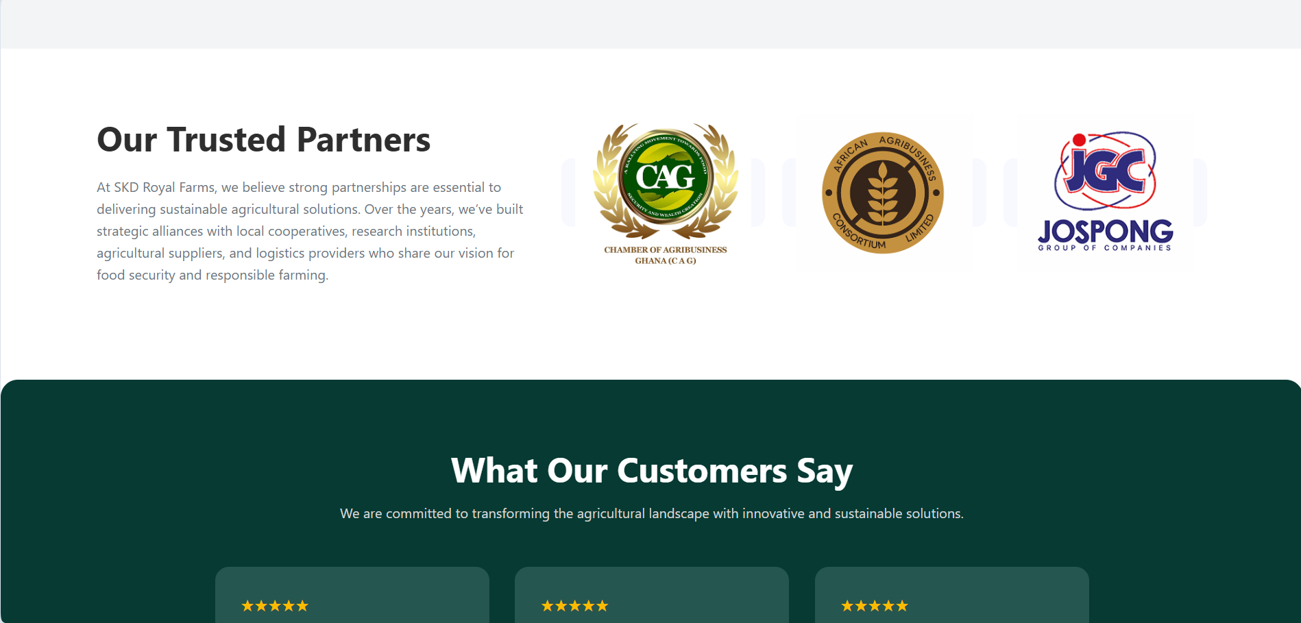 SKD Farms Website